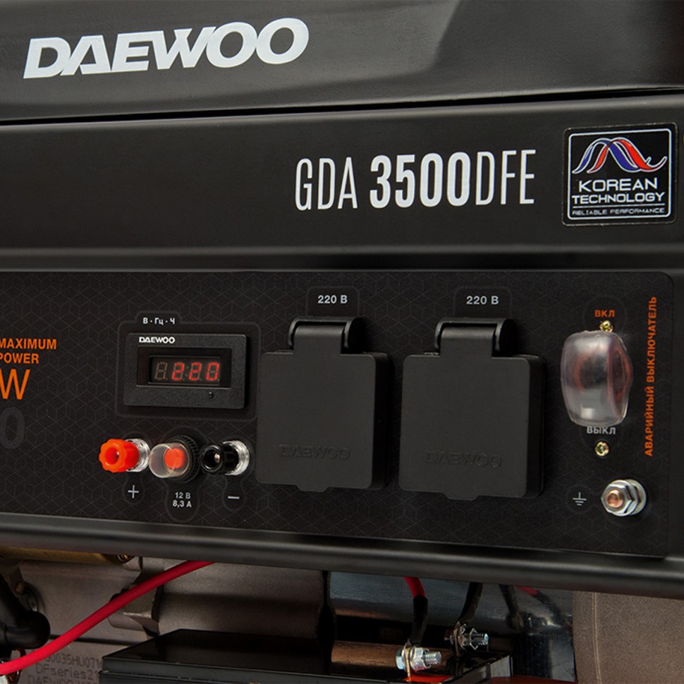 Газо-электрогенератор бензинового типа Daewoo Power Products GDA 3500DFE